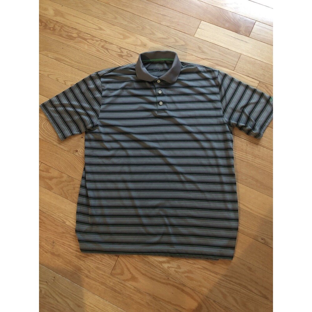 Snake Eyes Golf Polo Large Silver Green Short Sleeve